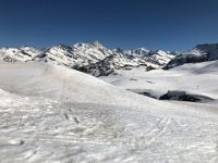 Dust stained snow at Grimentz