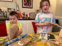 And that's not all! There were age-appropriate art materials for both Val and Liam!