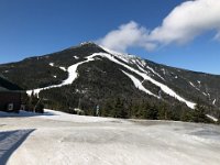 The top of the mountain emerged but alas the upper lift never ran. The snow was sodden.