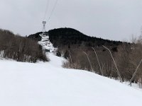 What saves Eastern skiing: snow making because where you don't make it, it isn't