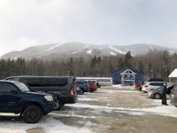 Spitting snow as an overnight disturbance passed on