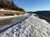 Overlook on a deserted highway as it crested the Appalachians between Sunday River and Rangeley Lake