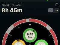 March 28 was another long night but broke the 3 hour deep sleep metric as well!