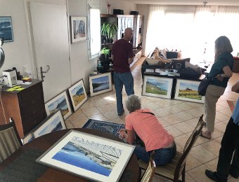 9 June - Jean-Luc Berger w J and M, C and P for dinner on balcony