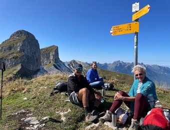25 September - Les Tours above Leysin with M and P