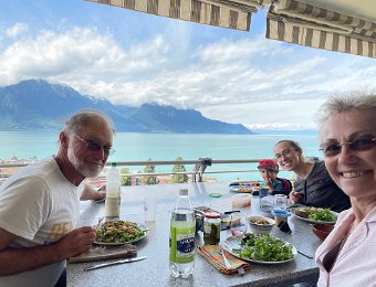 12-14 July - Bri and Leo in Montreux, J and C for Lunch