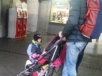 20151016 091623  16 October: each generation gets their poussette! Lausanne gare