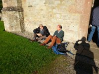20151008 154436  AFter the tour, Rolf and Andreas Muhar soaking up the rare Scottish sun.